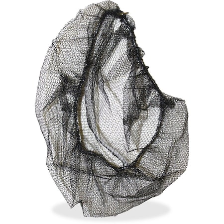 Genuine Joe Black Nylon Hair Net - Large - 21 Stretched Diameter, 100PK GJO85135