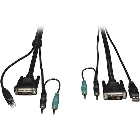 Eaton EATON Tripp Lite Series DVI / USB / Audio KVM Cable Kit, 6 ft. 1.83 m P759-006