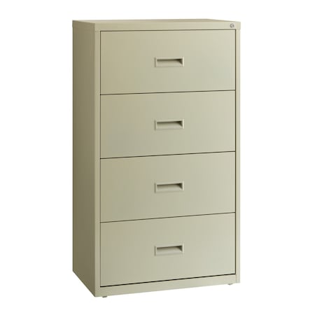 Hirsh 30" W 4 Drawer Lateral File Cabinet, Putty, A4/Legal/Letter 14956