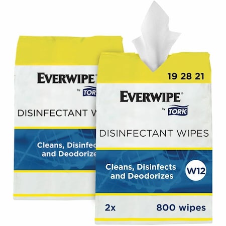 Tork Disinfecting Wipes, 800 ct, Bag, PK2 192821