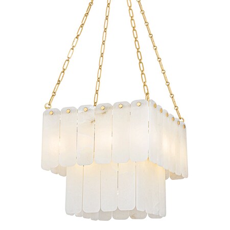 Hudson Valley Lighting Moissanite 17 Light Chandelier 20 In. Aged Brass 7418-AGB
