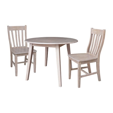 Whitewood Industries Extension Dining Tables, 45 in L, 54 in H, Parawood, 3 Piece K09-42DL-C61-2