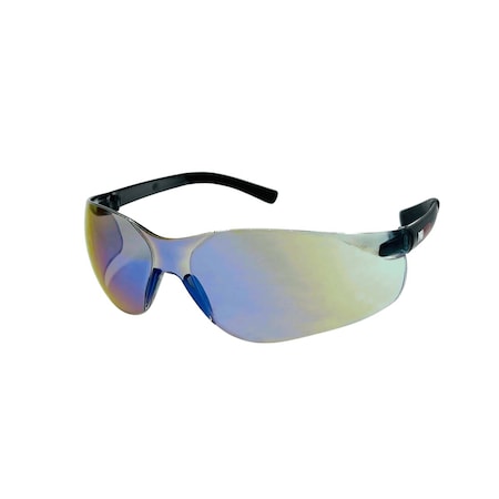 Pri Max Blue Mirror Rimless Safety Glasses, Rubber Temple Tips and Scratch Resistant SG20BM