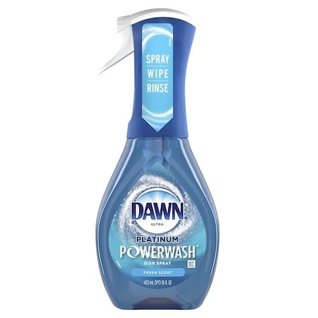 Dawn Platinum Dish Soap Spray, 16 oz, Bottle, Liquid, Fresh Scent, Colorless 52364