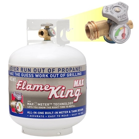 Flame King LP Cylinder With OPD and Gauge, 5 gal Tank, Steel YSN230