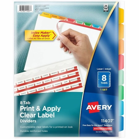Avery Index, Divider, 8Tab, Mi 8PK AVE11407