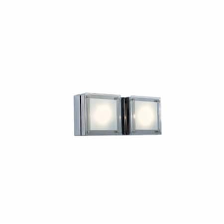 Gorgeousglow 2-Light Wall Sconce Quattro Line Voltage - Series 306., Chrome GO897623