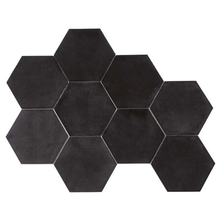 Andova Tiles Jenae 4-in. x 5-in. Zellige Hexagon Glossy Ceramic Wall Tile, 50PK ANDJEN1342