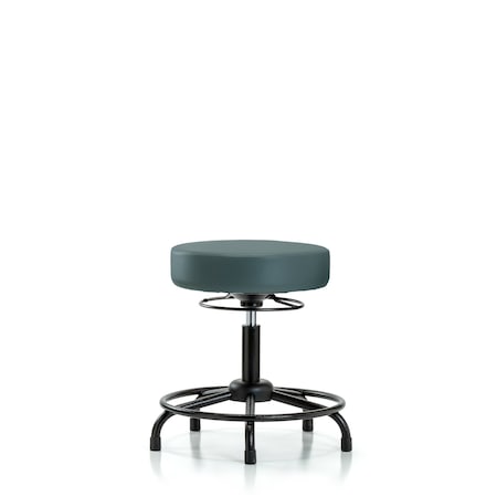 Blue Ridge Ergonomics Desk Stool, Vinyl, RT, Glides, Blu BR-VDHSO-RT-RG-8546