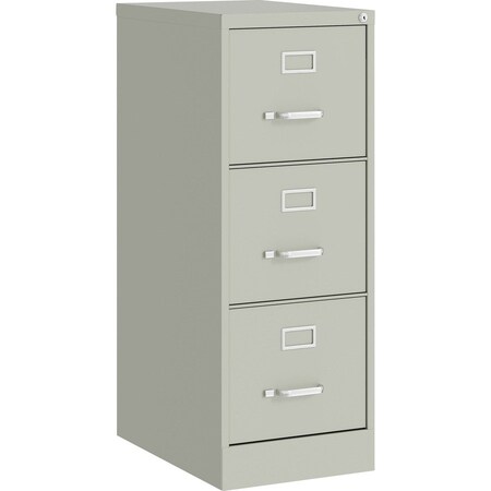 Lorell Fortress Series 3-Drawer Vertical File Cabinet, 15" x 22" x 40.2", Gray LLR42298