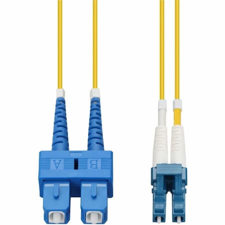 Add-On ADDON 0.5M SC TO LC YELLOW OS2 DUPLEX OFNR (RISER-RATED) SMF FIBER PATCH CABLE ADD-SC-LC-0-5M9SMF