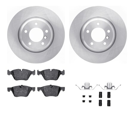 Dynamic Friction Co DFC Rotors with EURO 5000 Ceramic Brake Pads includes Hardware 6612-31267