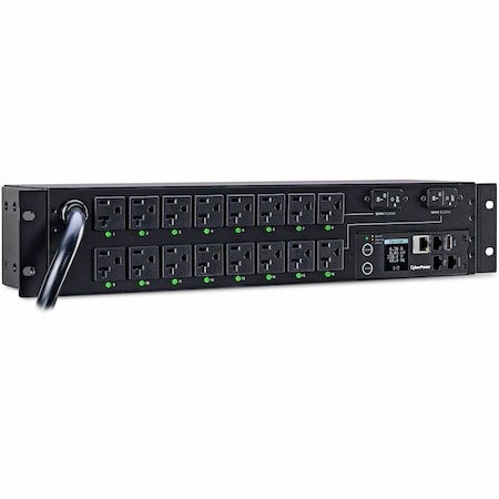 Cyberpower SWITCHED PDU 30A 120V 16 5-20R OUTLETS L5-30P SNMP 12FT CORD 2U 3YEAR WARRANTY PDU41003