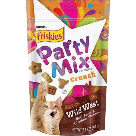 Purina Party Mix Wild West-Beef Liver & Cheddar 2.1 Oz. Cat Treat 50417