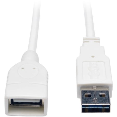 Tripp Lite 3FT USB 2.0 UNIVERSAL REVERSIBLE EXTENSION CABLE M/F WHITE 3FT UR024-003-WH