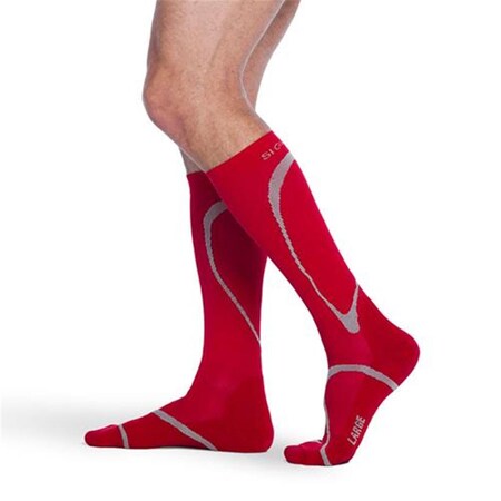 Sigvaris 20-30mmHg Knee High Compression Sock- Extra Large And Medium- Red 412CXM59