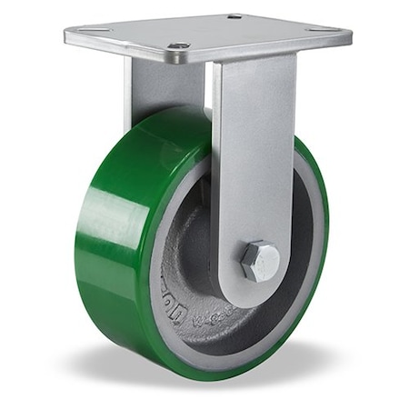 Hamilton Plate Caster, Rigid, Polyurethane, 10 1/2"H R-CH-83DB