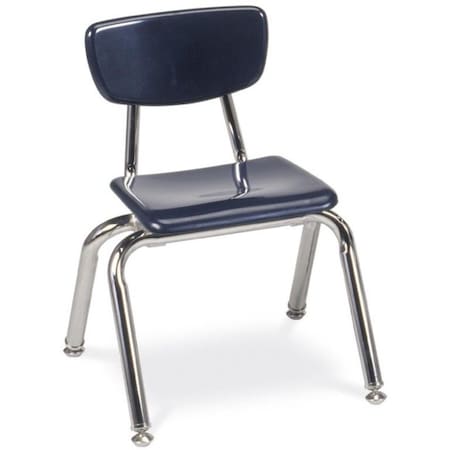 Virco 3000 Series 12" Classroom Chair, Preschool - 1st Grade with Nylon Glides - Wine Seat 3012