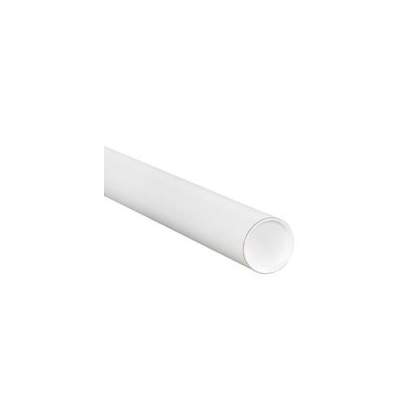 Bubblefast 2 1/2 x 15'' White Tubes with Caps, 34PK BFP2515W