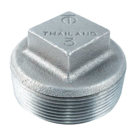 Msi Products 1-1/4in INDUSTRIAL Black Malleable Iron Square Head Solid Plug A2050120
