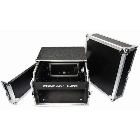 Deejay Led Fly Drive Rack Case 4U-Space ideal for DJ Amplifiers w/ Laptop Shelf TBHM4ULT