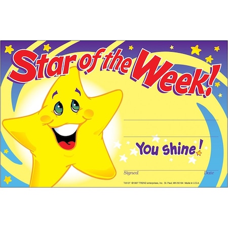 Trend Enterprises Star of the Week Recognition Awards, PK180 T8107