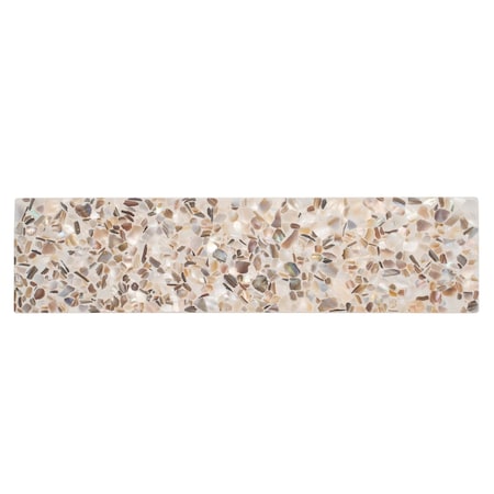 Apollo Tile Amalfi 3x12 in. Ivory White with Copper flecks Glossy Shell, Terrazzo Elongated Subway Tile, 20PK APLAQT8808BRWHT