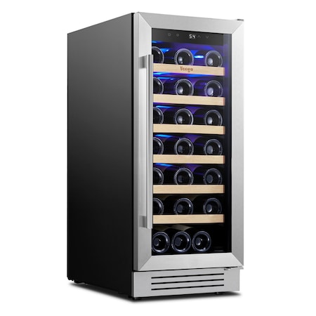 Yeego 15 in. Single Zone 33-Bottles Wine Cooler YG-WS15R-23