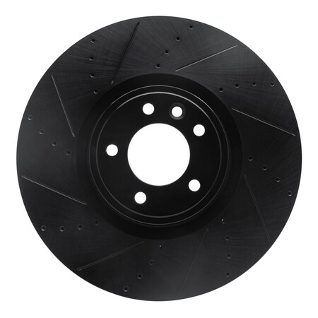 Dynamic Friction Co DFC Brake Rotor - Drilled and Slotted - Black 633-11029L