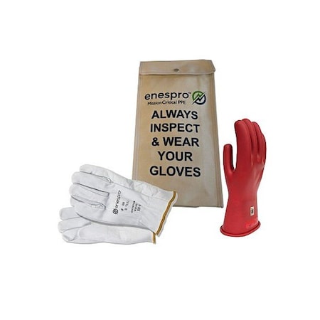 National Safety Apparel Electrical-Insulating Glove Kit, Leather, Rubber, 07, 1 PR KITGC0R07