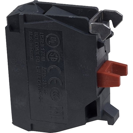 Schneider Electric Contact Blocks, Black, 22 mm Connection ZBE102TQ