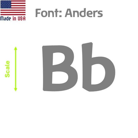 Aacc Self-Adhesive Vinyl Letter: b, Scale: 20 cm. Color: Gray Font: Anders by, 24PK AACC-Anders-lb-Gray-M20x24