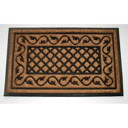 Dare2Decor 24 x 39 in. Rubber Back Lattice Doormat DA73136