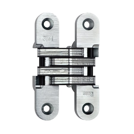Soss 1in x 4-5/8in Medium Duty Invisible Hinge for 1-3/8in Doors Antique Brass Finish 216US5