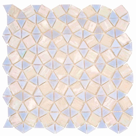 Apollo Tile Snow White 10.8 in x 10.8 in Glass Glossy Floor and Wall Mosaic Tile 8.1 sqft/case, 10PK APLATR8801A