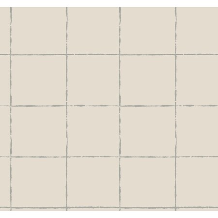 York Wallcoverings La Vitre Plaid Lichen Grey Wallpaper ZM2851