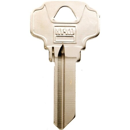 Hy-Ko Key Blank, Brass, Nickel, For Schlage Cabinet, House Locks and Padlocks 11010SC1D