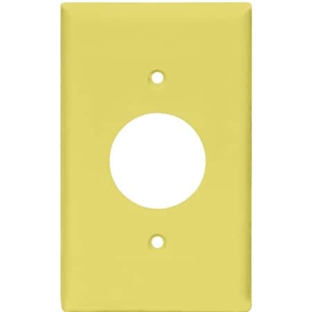 Eaton Wiring Devices Wallplate, 412 in L, 234 in W, 1 Gang, Polycarbonate, Ivory, HighGloss PJ7V