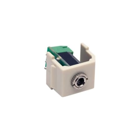 Hubbell Premise Wiring SnapFit Keystone Stereo Jack, 3.5mm, Screw SF35STW