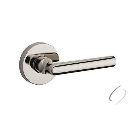 Baldwin Half Dummy Tube Lever and Contemporary Round Rose Lifetime Bright Nickel Finish HDTUBCRR055