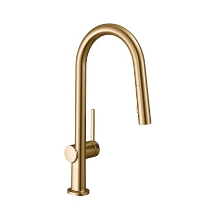 Hansgrohe Talis N HighArc Kitchen Faucet, A-Style 2-Spray Pull-Down, 1.75 GPM in Brushed Bronze 72846141