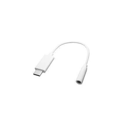 Cable Wholesale USB C to 3.5mm Adapter Cable for connecting headsets, 5 inch, White 30U2-35000