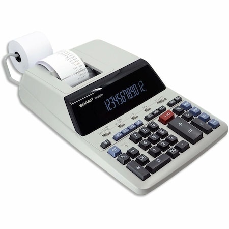 Sharp Desktop Calculator, Printing, 12 Digit, Width: 9 7/8 in SHRVX2652H