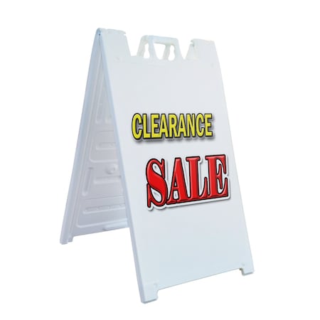 Signmission Clearance Sale, A-Frame & 2 Sign Inserts, Heavy-Duty Plastic Frame SBHD-C-2436-Clearance Sale