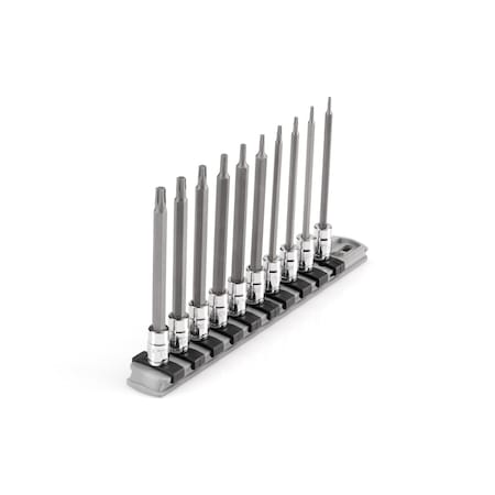 Tekton 1/4 in Drive Socket Bit Set, Torx, 10 pcs SHB90109