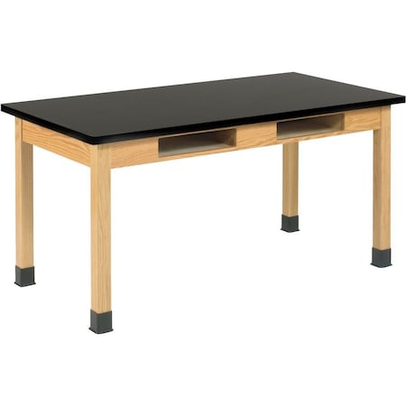 Diversified Spaces Compartment Table, Oak, Wood Frame, 72 in W, Oak C7306K30N