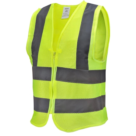 Neiko Mesh Safety Vest, High Visibility Vest, Reflective Strips, Zipper Front, Reflective Vest 4X-Large 54077A