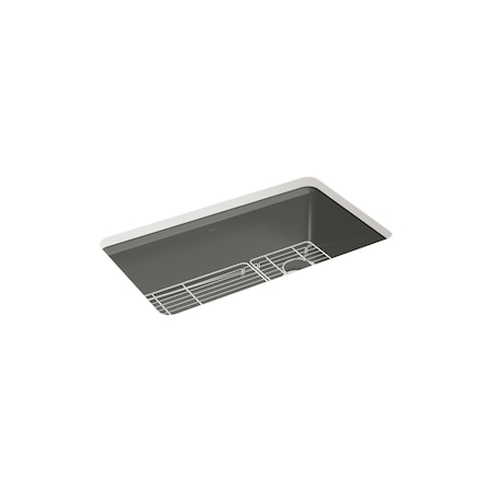 Kohler Riverby 33 undermount single-bowl kitchen sink Thunder Grey 5871-5UA1-58