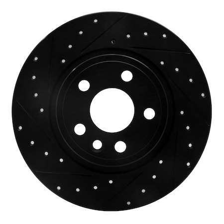 Dynamic Friction Co DFC Brake Rotor - Drilled and Slotted - Black 633-11027L