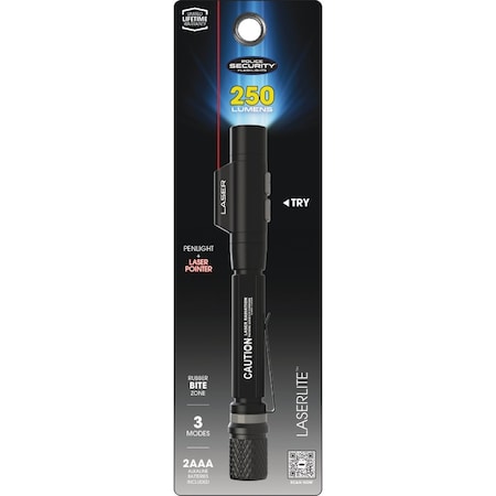 Police Security Laserlite 250 Lm. LED Flashlight 99885